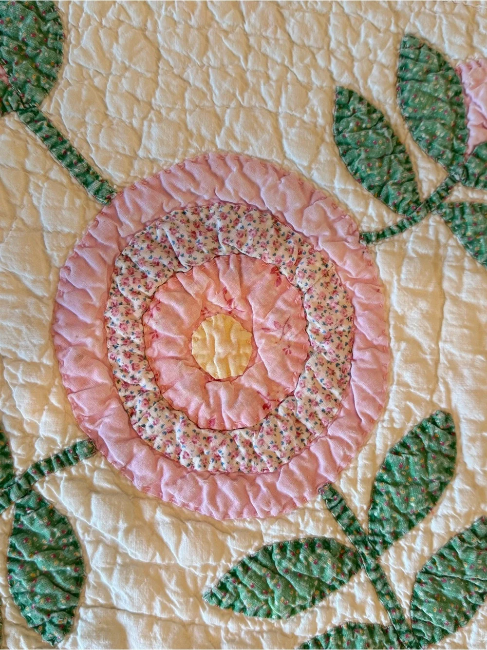 1930’s Rose of Sharon Appliquéd Quilt.
